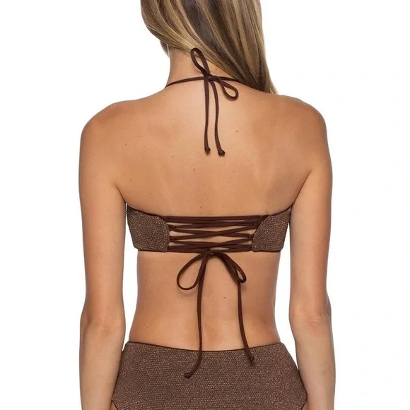 BECCA Metallic Swim Suit Set - Picture 2 of 5